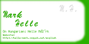 mark helle business card